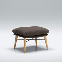 Agnes Footstool with Wood Legs